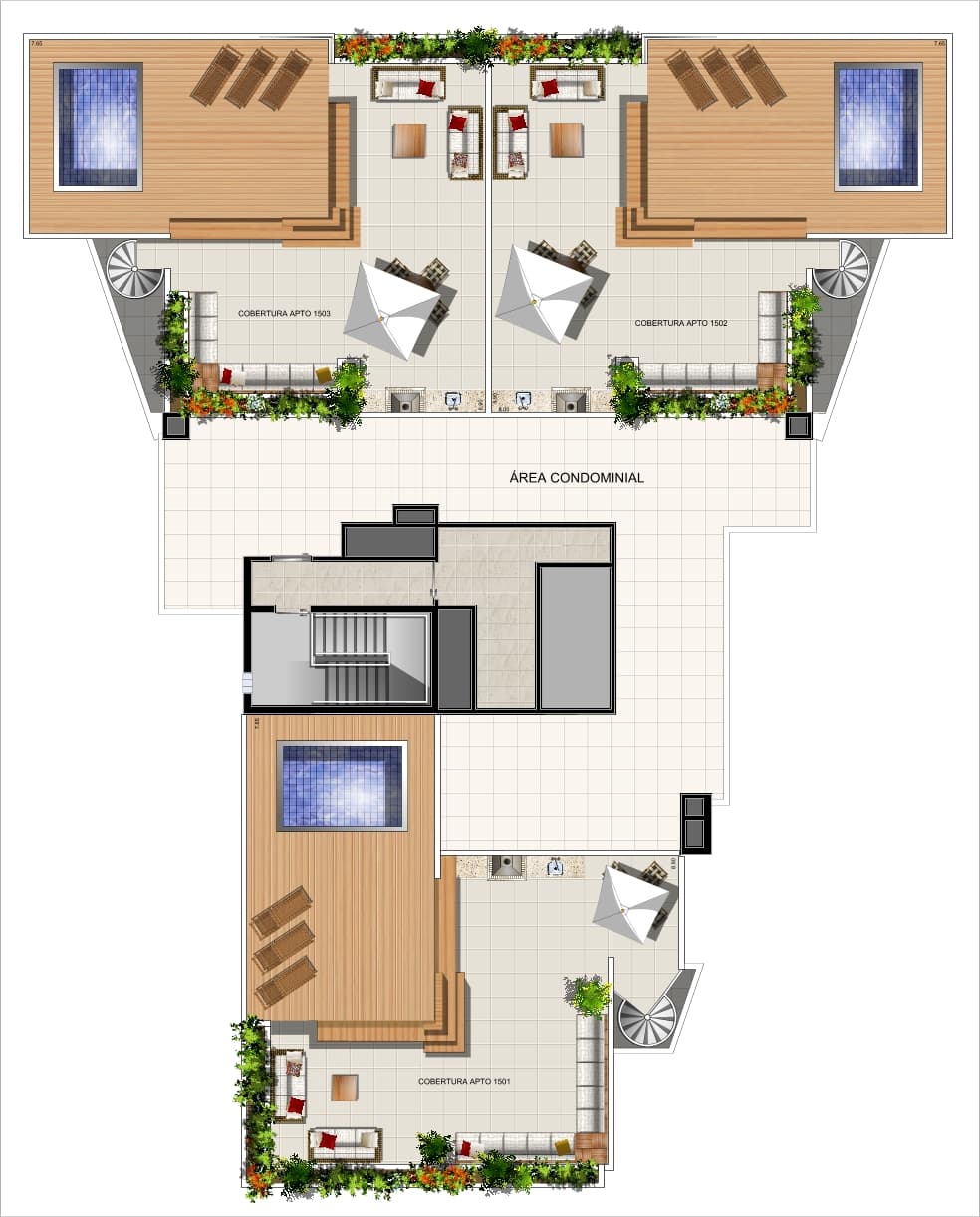 Planta da cobertura